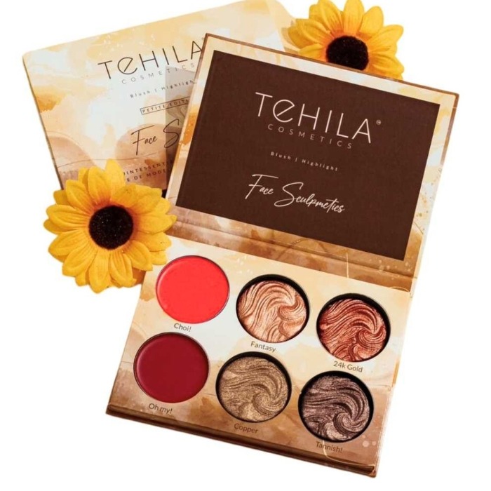 tehila-face-sculpmetics-blush-highlight-palette-petite-edition-01 Tehila Face Sculpmetics Blush & Highlight Palette – Petite Edition - Image 1