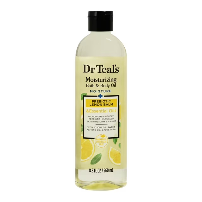 dr-teals-prebiotic-lemon-balm-bath-body-oil-260ml-01 Dr Teal's Moisturizing Prebiotic + Lemon Balm Bath & Body Oil (260ml)